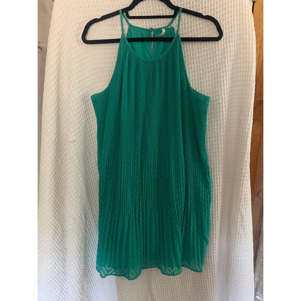 Green textured sundress